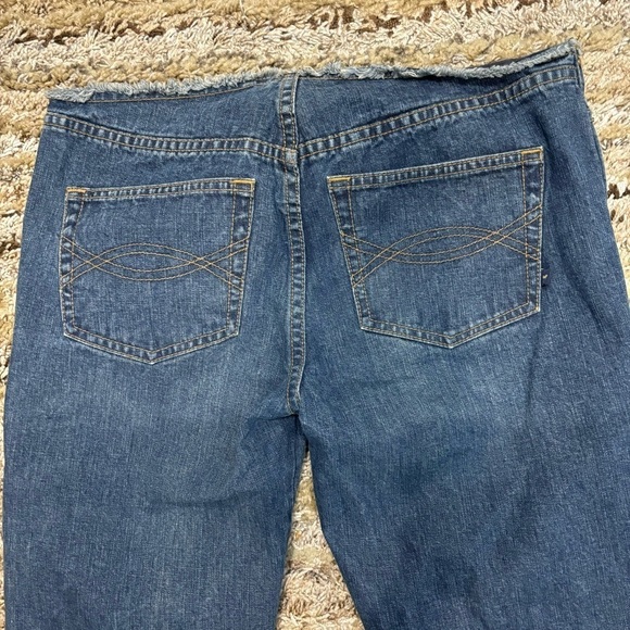 Abercrombie fitch vintage Denim Flare Jeans Side Studs boot cut low rise raw - Picture 10 of 10